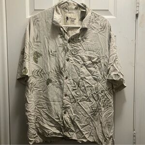 Vintage Silk 100% Silk Button Up Tropical Shirt Men’s Size XL